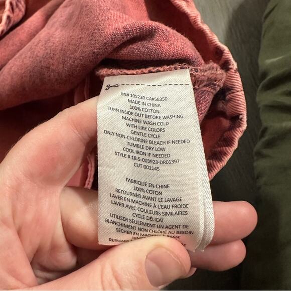 Current/Elliott The Jumpsuit Long Sleeve Denim Dress‎ in Acid Pink Size 2 - Picture 8 of 10